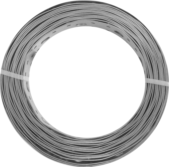 Перфорированная лента прямая LP 25x0.8 5 м оцинкованная сталь цвет серый