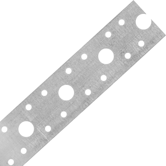 Перфорированная лента прямая LP 25x0.8 5 м оцинкованная сталь цвет серый