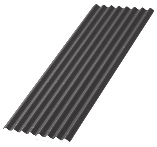 Лист Ондулин Смарт DIY 760x1950 мм серый