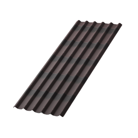 Лист Черепица Ондулин DIY 3.3x820x1950 мм коричневый