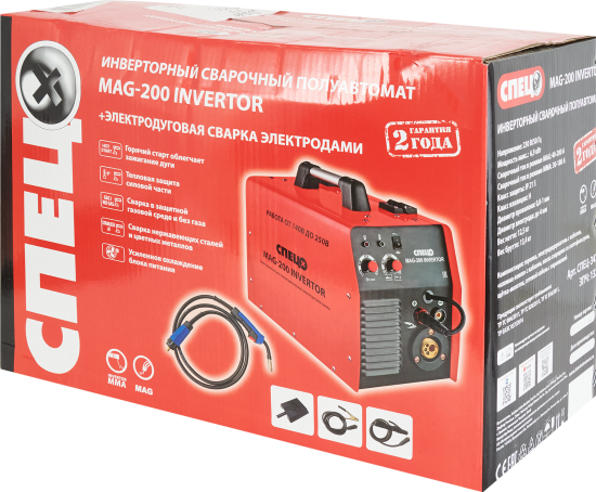 Сварочный полуавтомат инверторный Спец MAG-200, 200 А, до 4 мм