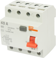 УЗО Tdm Electric ВД1-63 4P 40 A 300 мА 4.5 кА AC SQ0203-0037