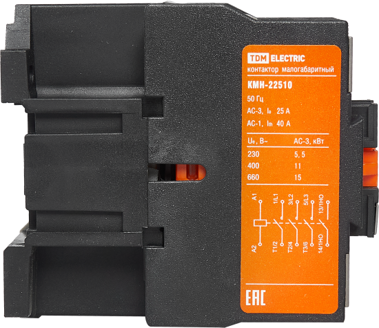 Контактор TDM Electric КМН-22510 25 А 230 В/АС3 1НО