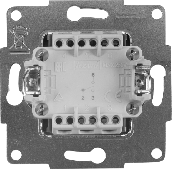 Выключатель проходной Lezard Vesna цвет белый