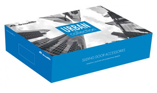 Ручка для раздвижной двери Armadillo SH010 Urb черная 2 шт