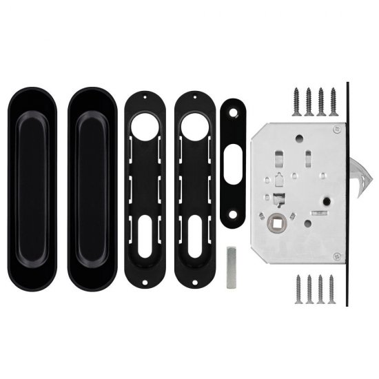 Набор ручек для раздвижной двери Punto Soft Line SL-011 черный