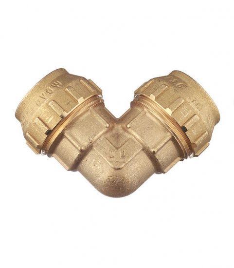 Угол ПНД Tiemme компрессионный 32х32 мм латунь