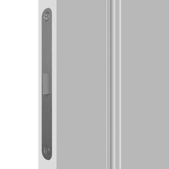 Дверь межкомнатная глухая Эрика 70x200 см эмаль белый с замком и петлями