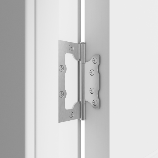 Дверь межкомнатная глухая Эрика 70x200 см эмаль белый с замком и петлями