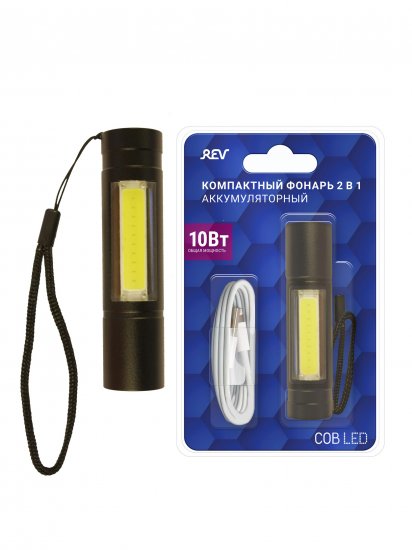 Фонарь светодиодный аккумуляторный Duwi 2 в 1 29125 10 Вт + 1 Вт