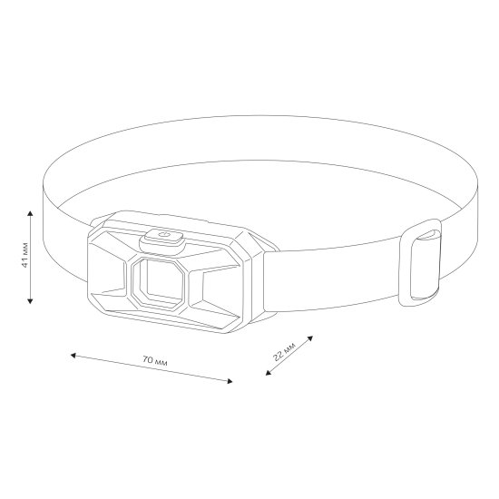 Фонарь светодиодный налобный Duwi 1201 29087 3 Вт 3XAAA