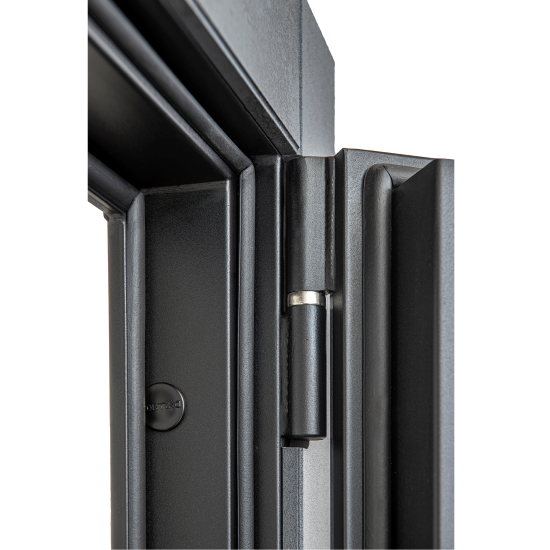 Дверь входная металлическая Порта Р-3 88x205 см правая цвет графит арт/грей арт