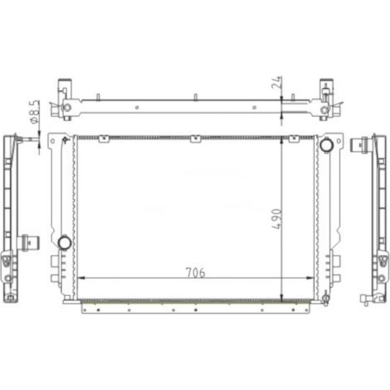 Радиатор охлаждения для а/м Газель Некст дв. EVOtech WONDERFUL А21R23.1301010-20 ТМ