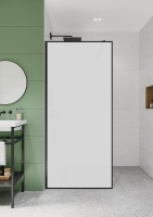 Душевая перегородка Март Walk In 100 см черный матовый