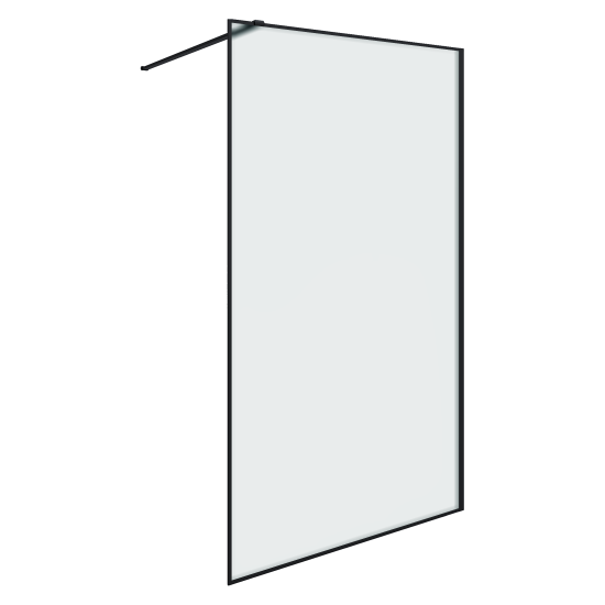 Душевая перегородка Март Walk In 100 см черный матовый