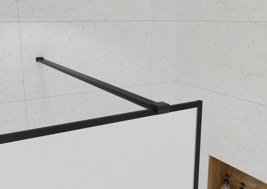 Душевая перегородка Март Walk In 100 см черный матовый