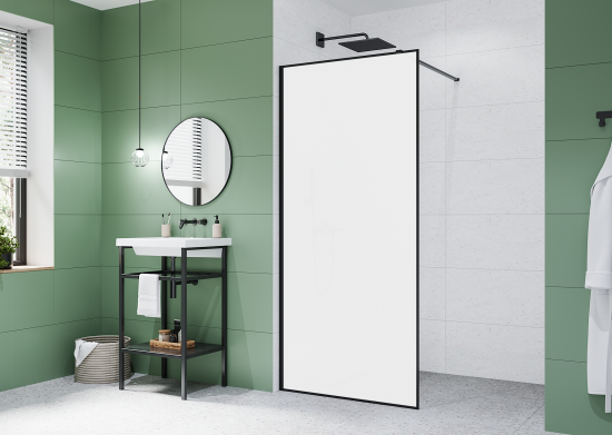 Душевая перегородка Март Walk In 100 см черный матовый