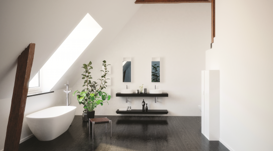 Краска для стен и потолков в кухне и ванной Luxens моющаяся матовая база А цвет белый 250 мл