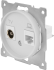Розетка двойная антенна/компьютер TV/RJ45 кат.5e встраиваемая Onekeyelectro 1E20811300 цвет белый