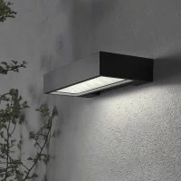 Светильник настенный светодиодный уличный на солнечных батареях Inspire «Ipanema» IP44 с датчиком освещенности цвет серый