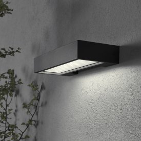 Светильник настенный светодиодный уличный на солнечных батареях Inspire «Ipanema» IP44 с датчиком освещенности цвет серый