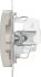 Розетка встраиваемая Systeme Electric Glossa с заземлением со шторками цвет платина