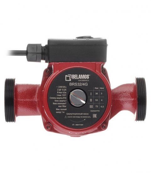 Циркуляционный насос для систем отопления Belamos BRS32/4G DN32 подъем 4 м 180 мм с гайками (BRS32/4G)