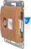 Розетка компьютерная встраиваемая Systeme Electric Glossa RJ45 цвет дуб