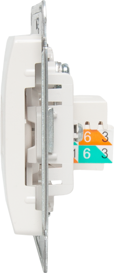 Розетка компьютерная встраиваемая Systeme Electric Glossa RJ45 цвет молочный