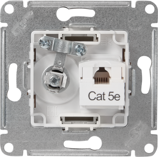 Розетка компьютерная встраиваемая Systeme Electric Glossa RJ45 цвет молочный