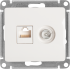 Розетка компьютерная встраиваемая Systeme Electric Glossa RJ45 цвет молочный