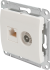 Розетка компьютерная встраиваемая Systeme Electric Glossa RJ45 цвет молочный