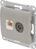 Розетка компьютерная встраиваемая Systeme Electric Glossa RJ45 цвет платина