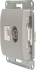 Розетка компьютерная встраиваемая Systeme Electric Glossa RJ45 цвет платина