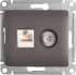 Розетка компьютерная встраиваемая Systeme Electric Glossa RJ45 цвет графитовый