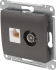 Розетка компьютерная встраиваемая Systeme Electric Glossa RJ45 цвет графитовый