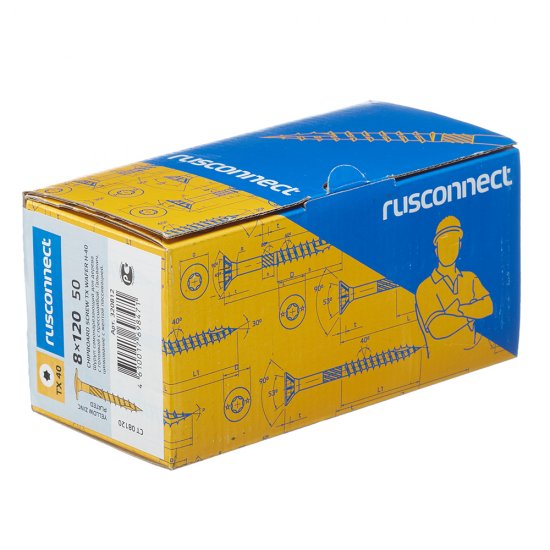 Саморезы по дереву 120x8,0 мм тарельчатая головка конструкционные (50 шт.)