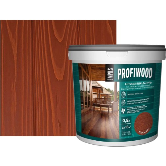 Декоративный атмосферостойкий антисептик-лазурь Profiwood 70017