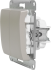Переключатель встраиваемый Systeme Electric Glossa 2 клавиши цвет платиновый