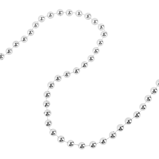 Бусы пластиковые D8мм 10м серебряный