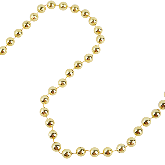 Бусы пластиковые D8мм 10м золотой