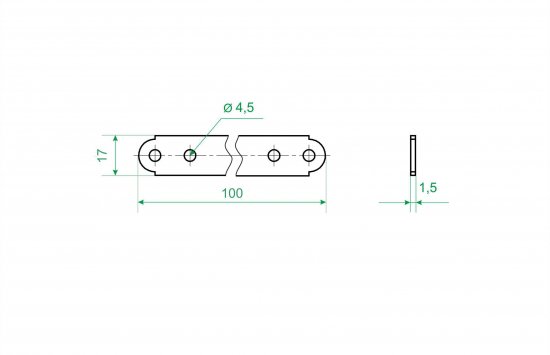 Пластина крепежная бытовая LW3 100x17x1.5