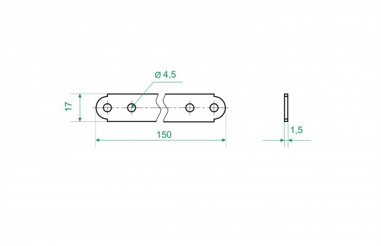 Пластина крепежная бытовая LW4 150x18x1.5