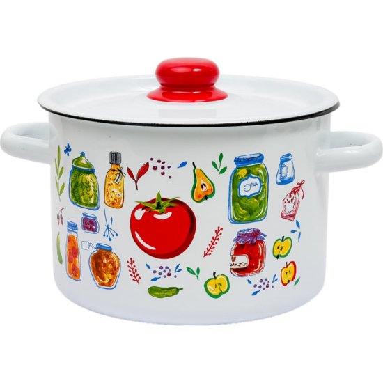 Цилиндрическая эмалированная кастрюля appetite Marinades