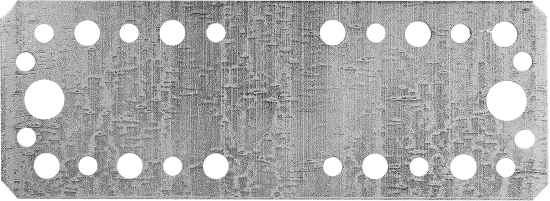 Пластина крепежная КР 180x65x1.8 оцинкованная сталь цвет серебро