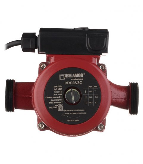 Циркуляционный насос для систем отопления Belamos BRS25/8G DN25 подъем 8 м 180 мм с гайками (25/8g)