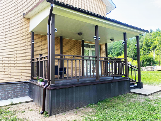 Опорный столб ДПК СМ Decking цвет Мербау 120x120x3000 мм