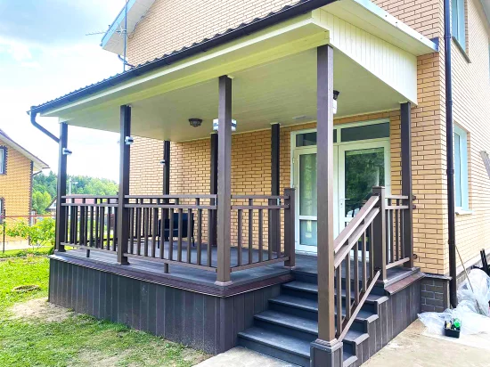 Профиль перил ДПК СМ Decking цвет мербау 45x90x3000 мм