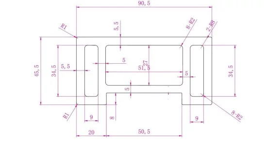 Профиль перил ДПК СМ Decking цвет мербау 45x90x3000 мм