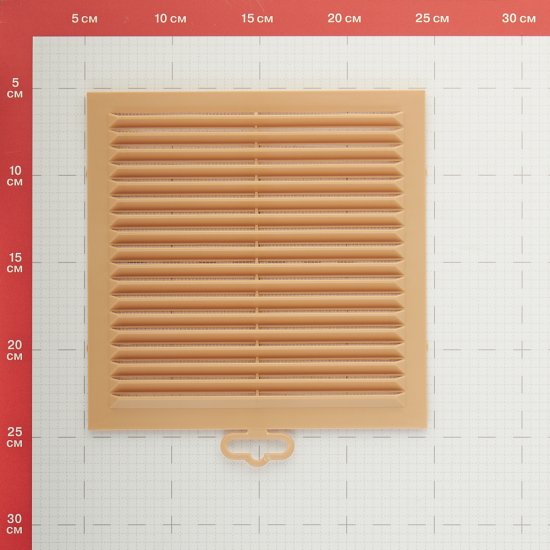 Решетка вентиляционная пластиковая приточно-вытяжная Era С 194х194 мм с сеткой бежевая
